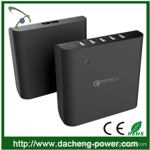 QC2.0 quick charger portable usb charger output 5v/9v/12v with Five-Ports 40W